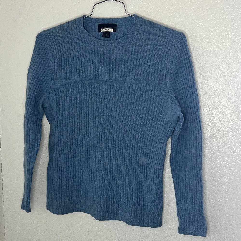 Express lambswool blue cable knit sweater woman’s size medium